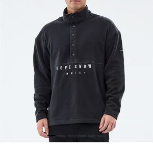 DOPE black Button-Up Pullover